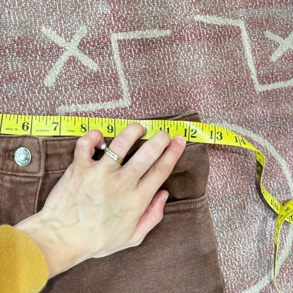 Aritzia Wilfred Free Chocolate Brown Straight Leg High Rise Denim Jean 4 - Picture 13 of 15